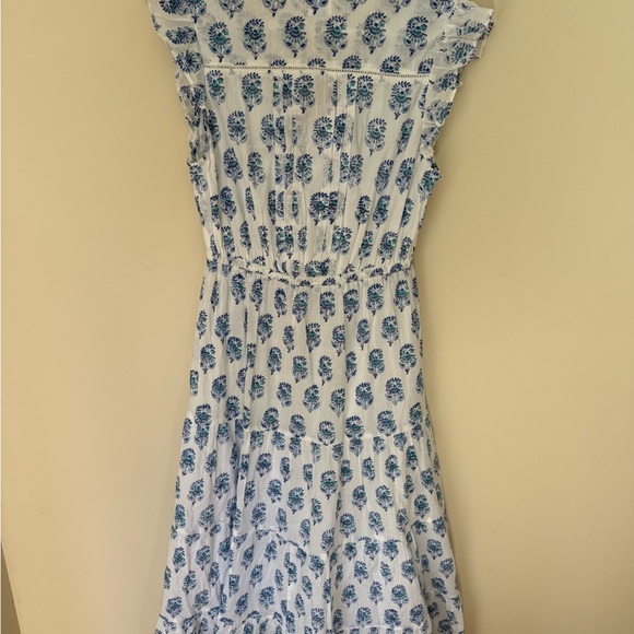 NWT- mer st. barth Giselle Preppy Ruffled Maxi Dress in Gypsea All Over Print - Picture 3 of 8